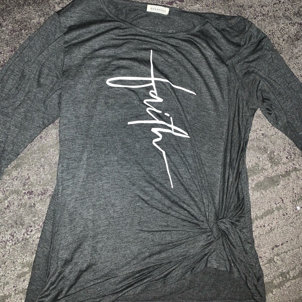 Grey Inspirational Long Sleeve